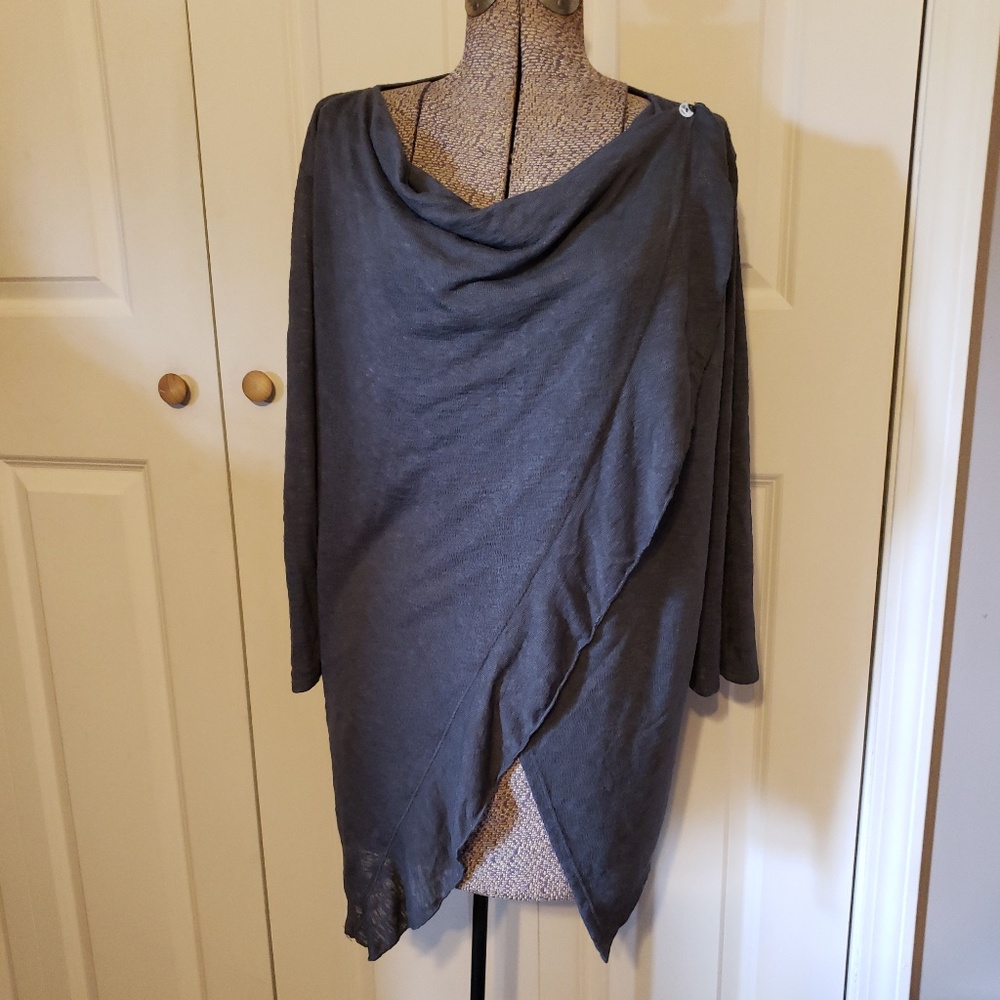 Maurices Grey Assymetrical Tunic Top